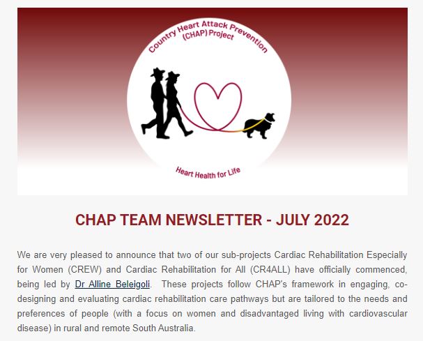CHAP Team Newsletter July